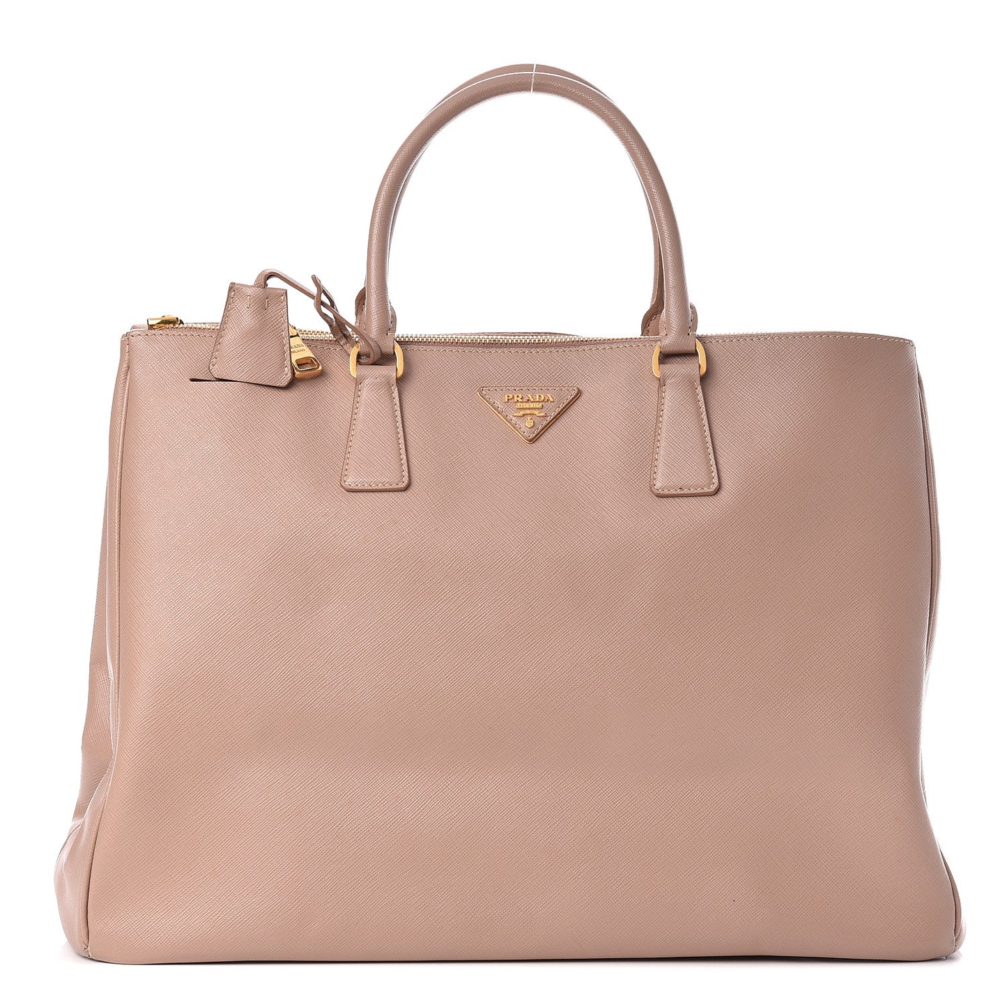 Saffiano Lux Extra Large Galleria Double Zip Tote Cammeo