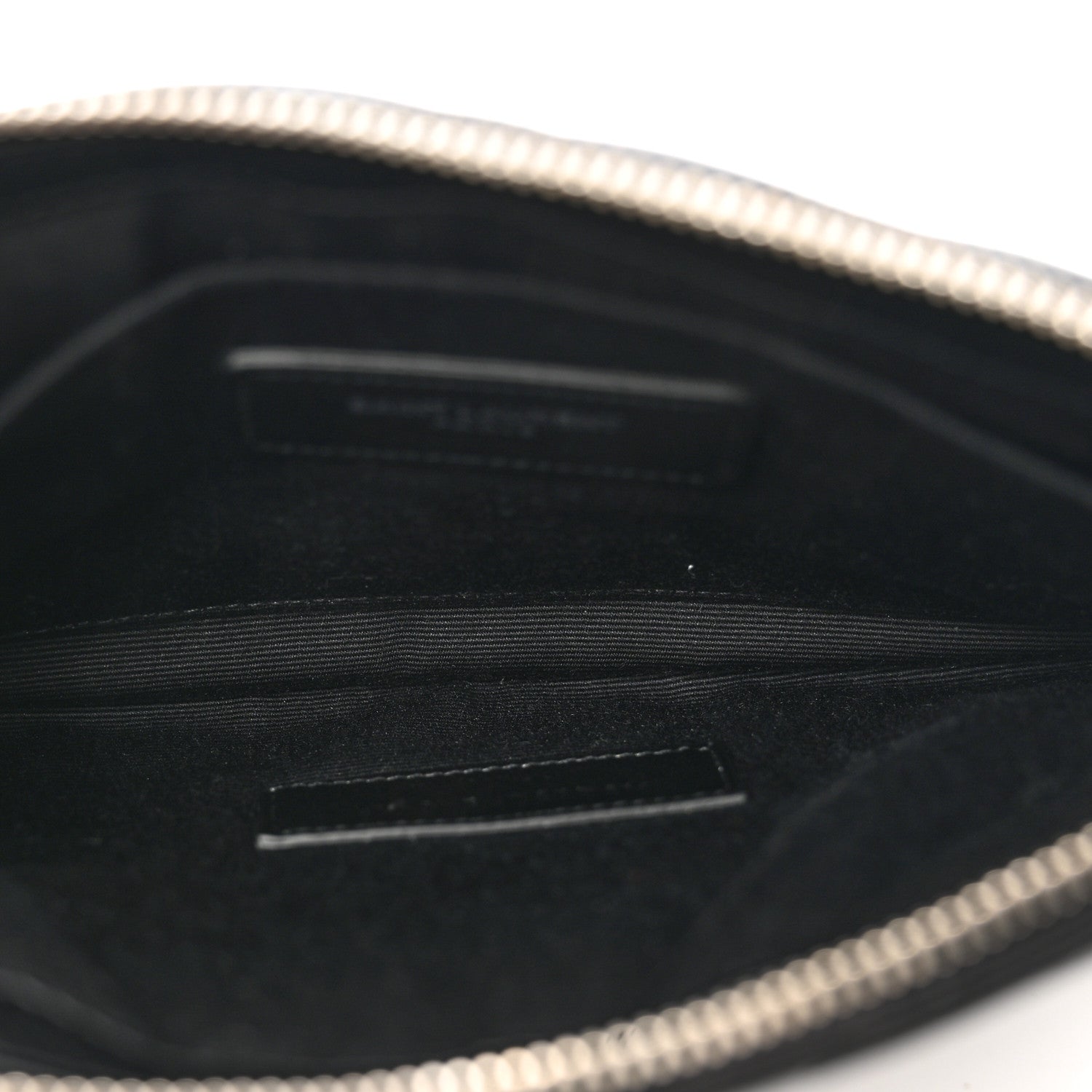 Saint Laurent Calfskin Matelasse Chevron Monogram Pouch Black 5 of 8