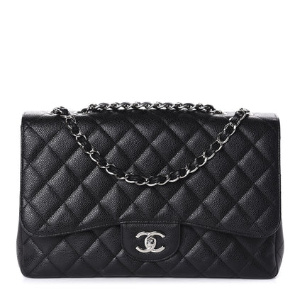Chanel Caviar Quilted Jumbo Single Flap Black 1 of 10