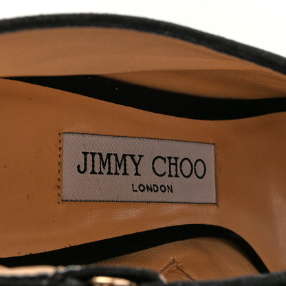 Jimmy Choo Suede Lorna 100 Pumps 39.5 Black 6 of 8