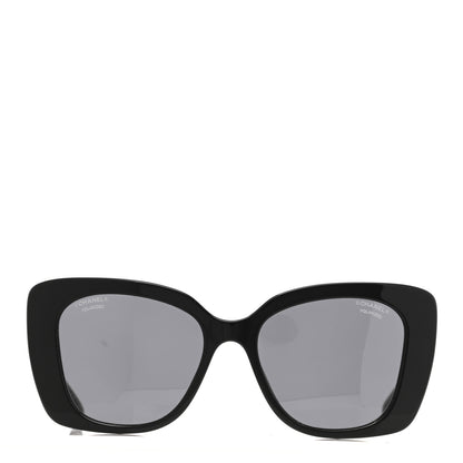 Chanel Acetate Strass Polarized Square Sunglasses 5422-B Black 2 of 7