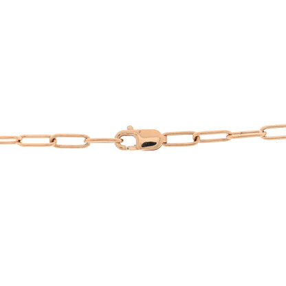 Tiffany 18K Rose Gold Diamond Medium Lock Pendant Necklace 5 of 6