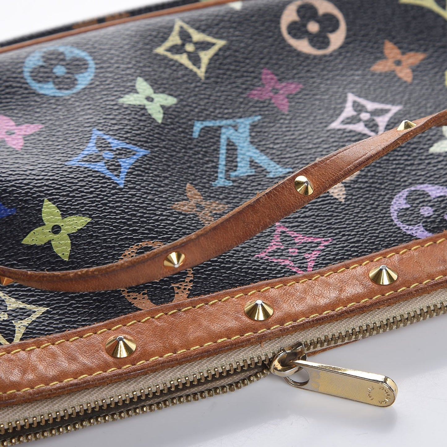 Monogram Multicolor Pochette Accessories Black