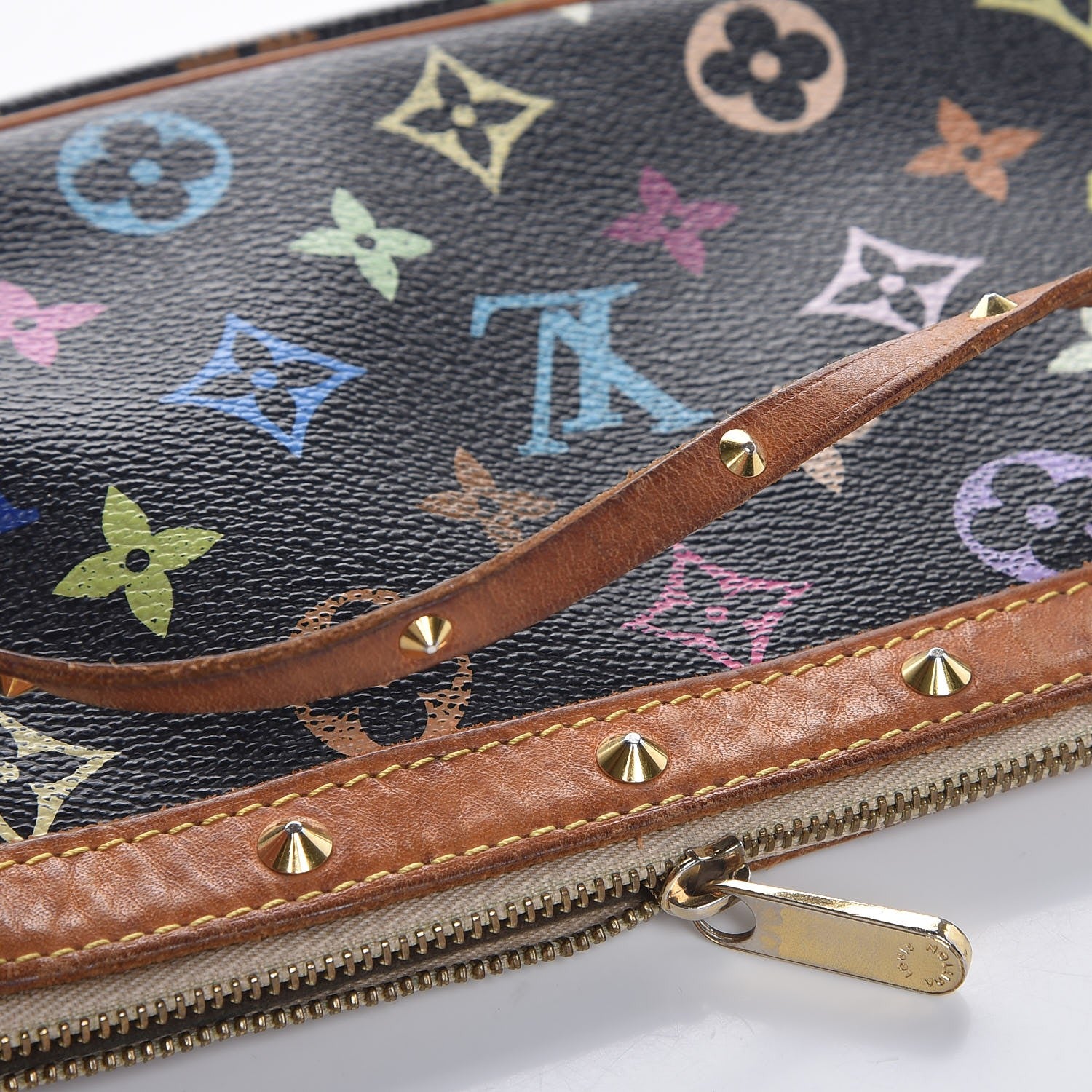 Louis Vuitton Monogram Multicolor Pochette Accessories Black 9 of 9