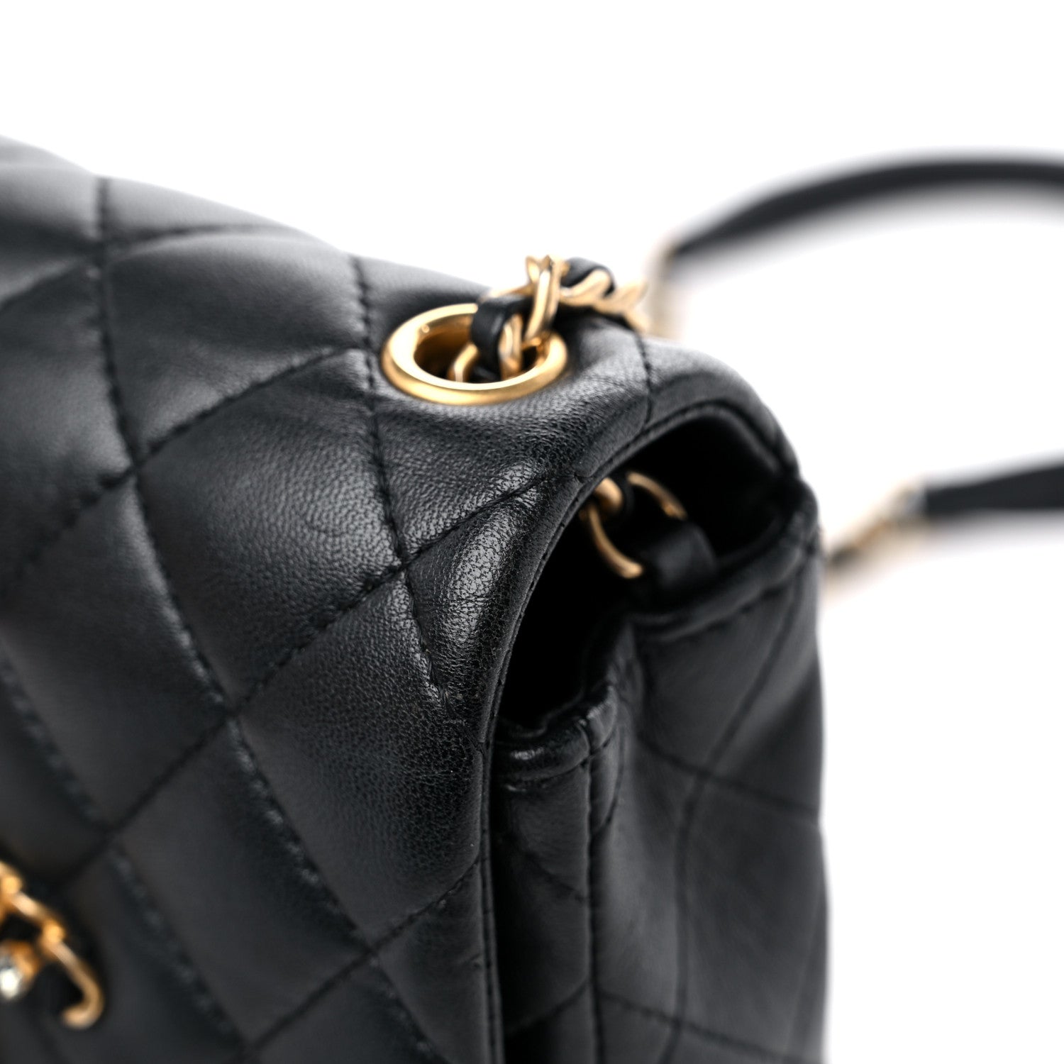 Chanel Lambskin Quilted Crystal CC Mini Flap Black 13 of 13