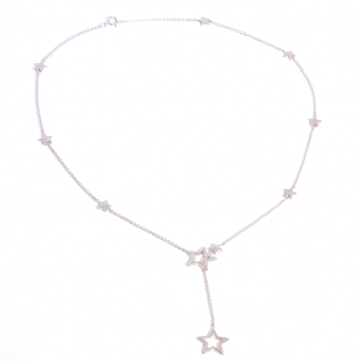 Sterling Silver Star Lariat Necklace