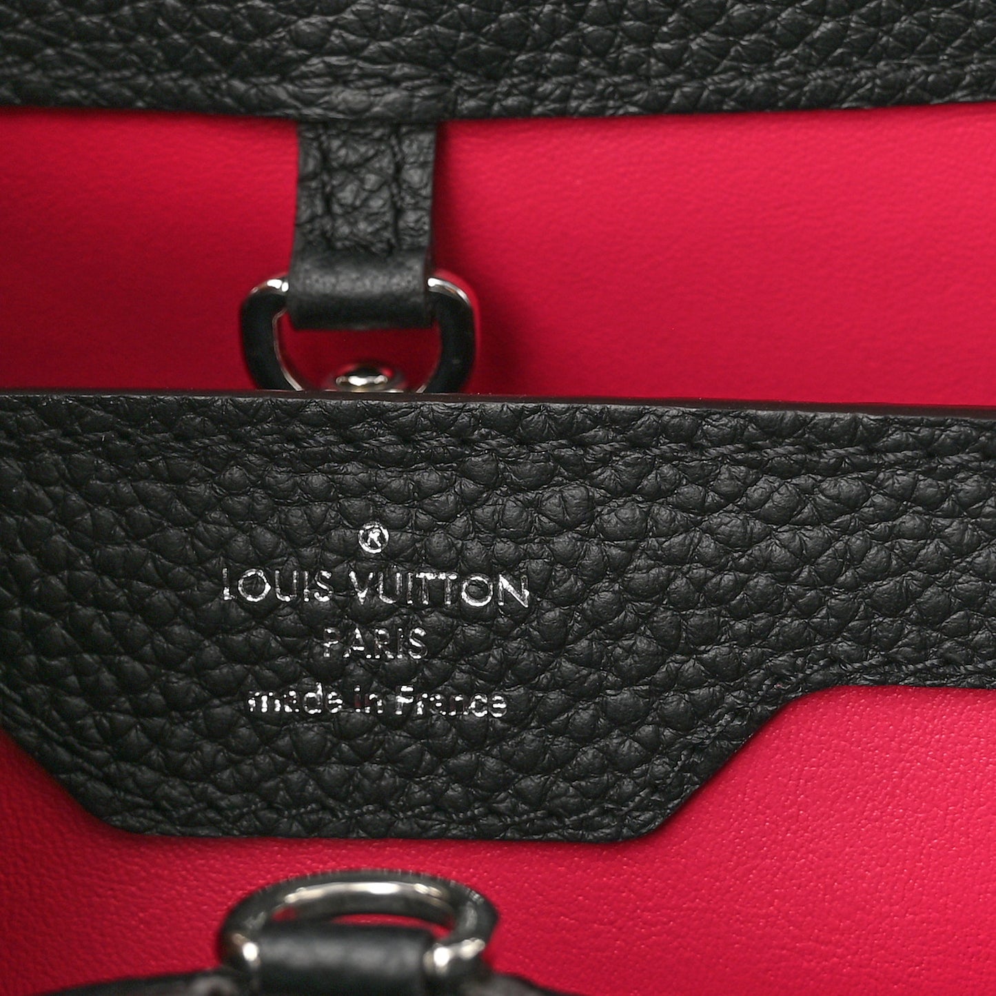 Taurillon Snakeskin Capucines PM Black
