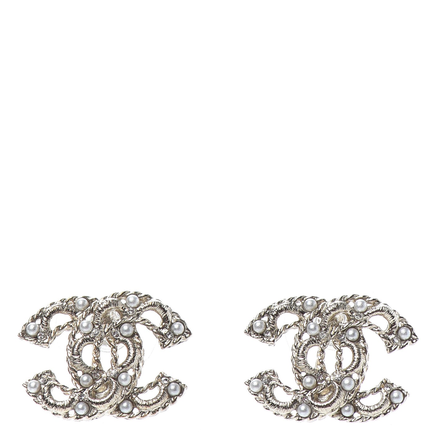 Pearl CC Earrings Gold