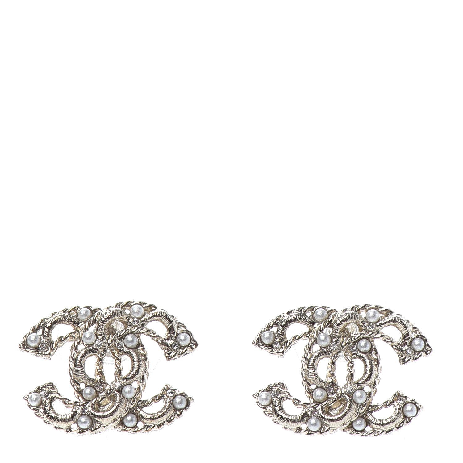 Chanel Pearl CC Earrings Gold 1 of 4