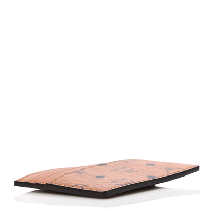 MCM Calfskin Visetos Card Holder Money Clip Cognac 4 of 10