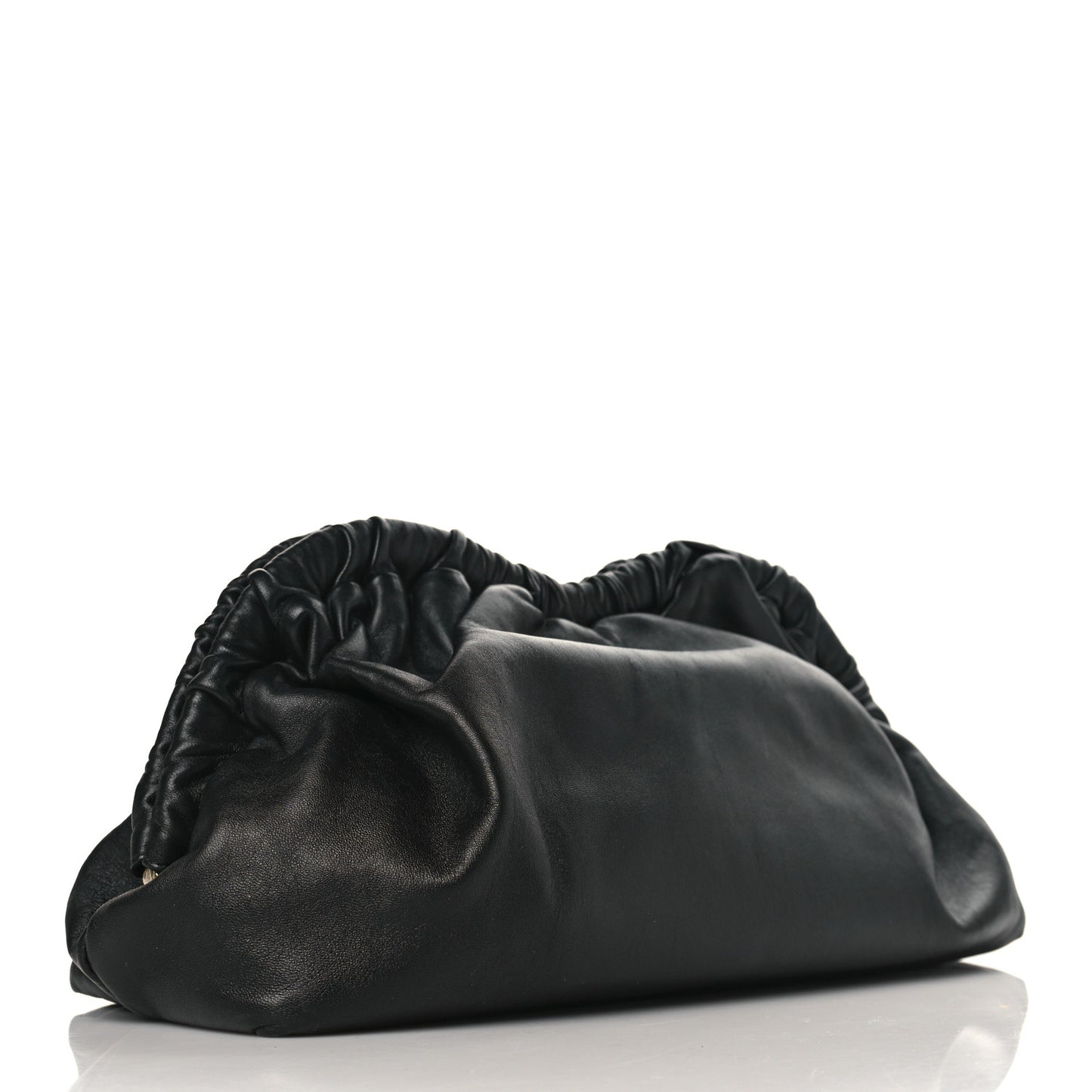 Lambskin Cloud Clutch Black Flamma