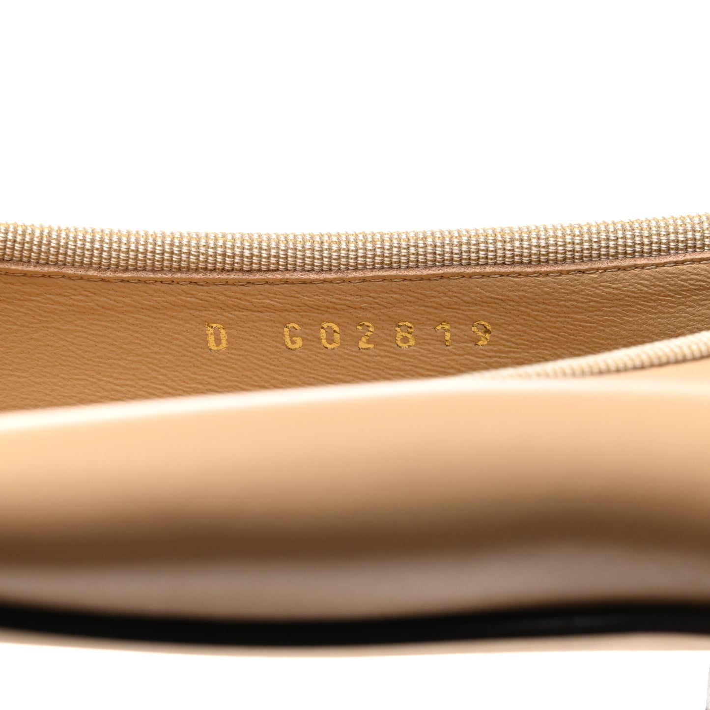 Lambskin Cap Toe CC Ballerina Flats 40 Beige Black