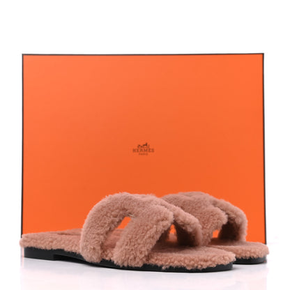 Hermes Woolskin Oran Sandals 36.5 Rose Aube 8 of 8