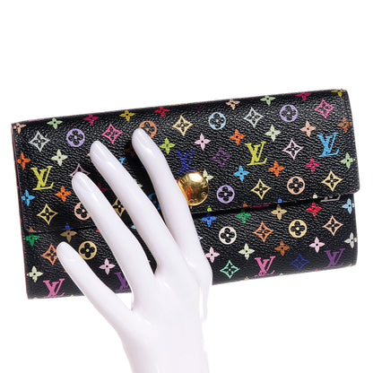 Louis Vuitton Monogram Multicolor Sarah Wallet Black Pistache 2 of 8