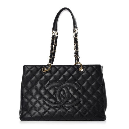 Chanel Caviar Quilted Grand Shopping Tote GST Black 1 of 23
