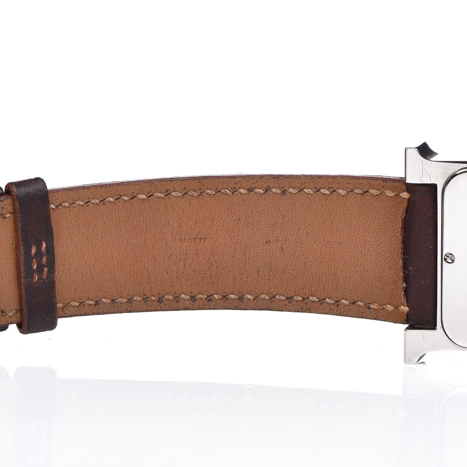 Hermes Stainless Steel Barenia 26mm Heure H Hour Quartz Watch Fauve 8 of 8