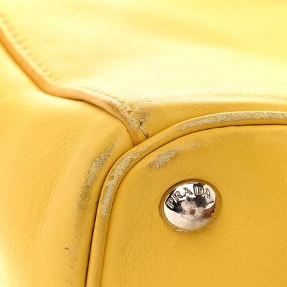 Prada City Calf Medium Galleria Double Zip Tote Yellow 20 of 25