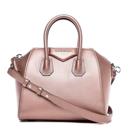 Givenchy Metallic Sugar Goatskin Mini Antigona Light Pink 1 of 7