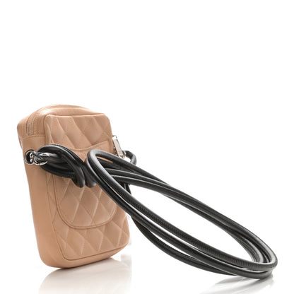Chanel Calfskin Quilted Small Cambon Messenger Beige Black 3 of 8