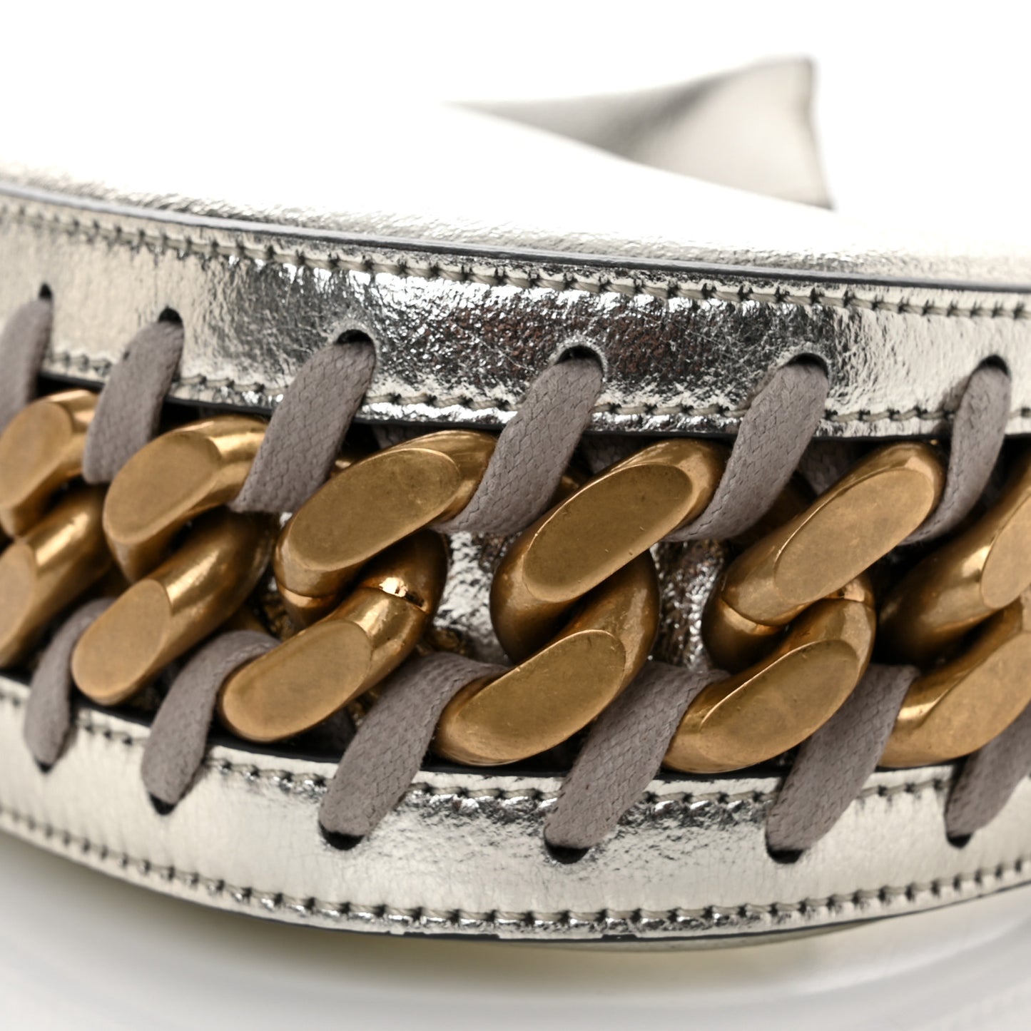 Eco Alter Nappa Mini Frayme Shoulder Bag Silver