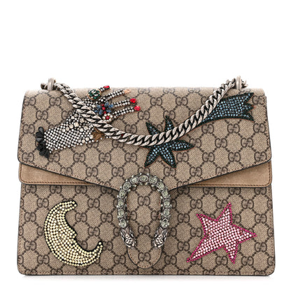 Gucci GG Supreme Monogram Shooting Star Embroidered Medium Dionysus Shoulder Bag Beige 1 of 13
