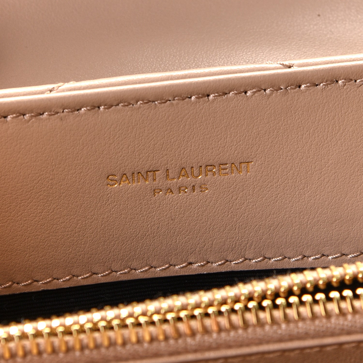 Saint Laurent Calfskin Y Quilted Monogram Small Loulou Chain Satchel Dark Beige 5 of 8