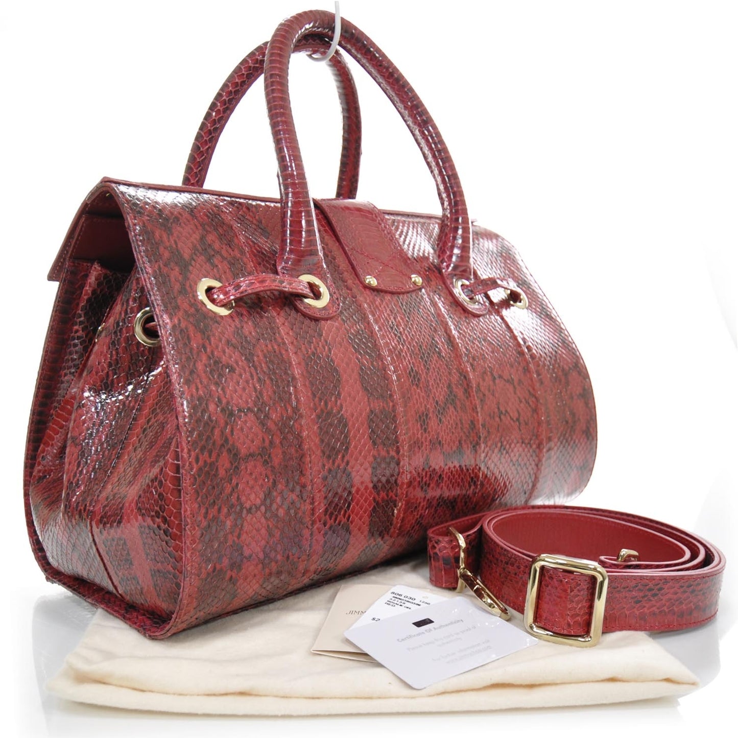 Gloss Snakeskin Medium Rosalie Satchel