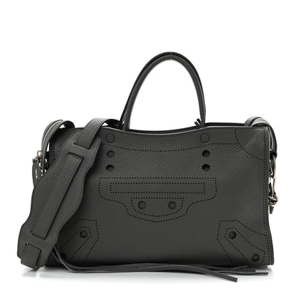 Balenciaga Veau Grana Perforated Blackout Hardware S City Gris Acier 1 of 11
