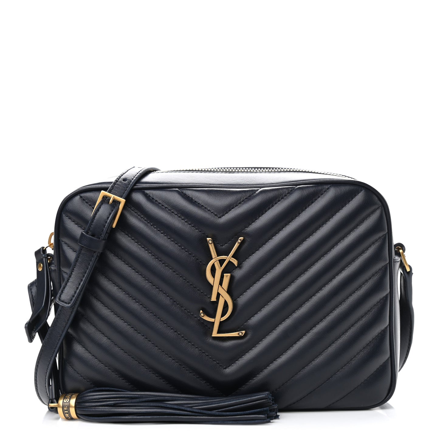 Calfskin Matelasse Monogram Lou Camera Bag Navy