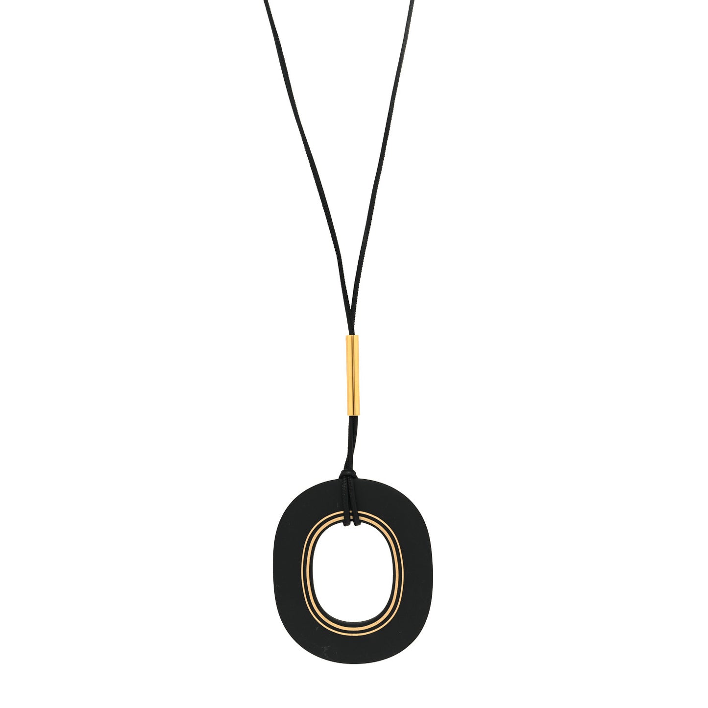 Kara Precieux Large Pendant Necklace Black