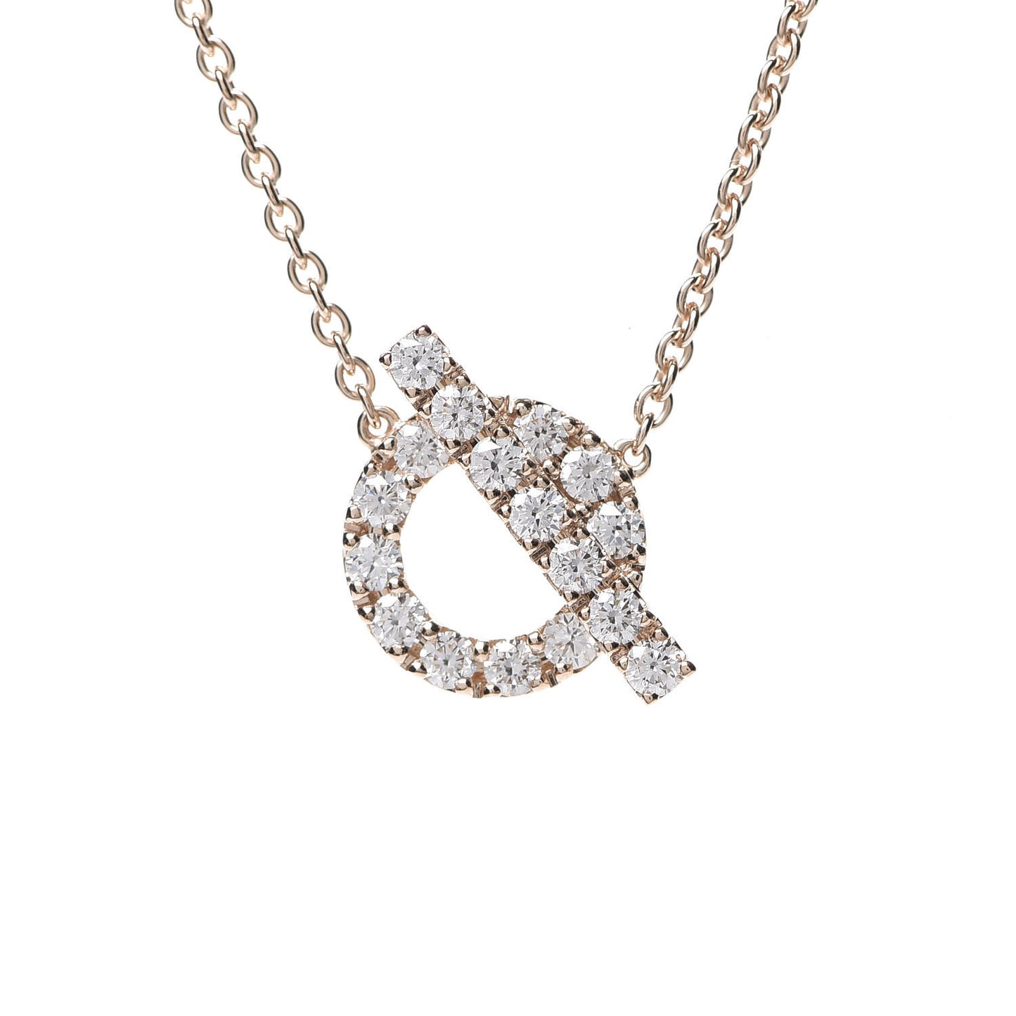 18K Rose Gold Diamond Finesse Pendant Necklace