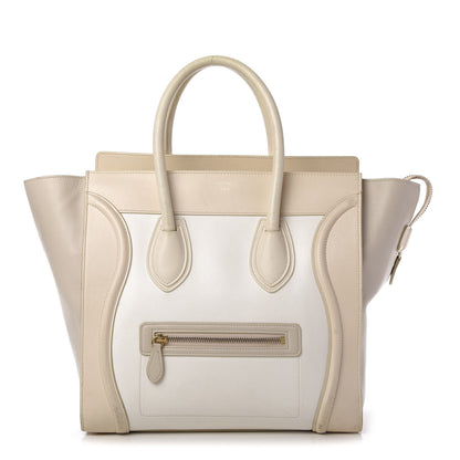 Celine Smooth Calfskin Mini Tri-Color Luggage White 1 of 15