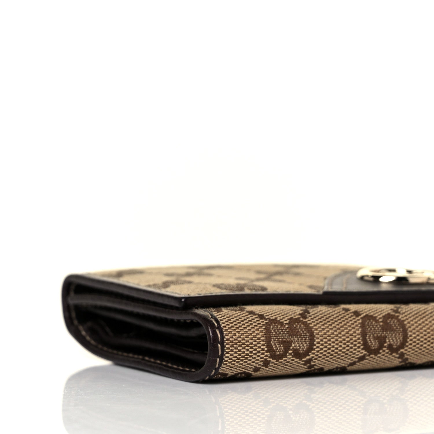 Gucci Monogram New Britt French Wallet Dark Brown 8 of 9