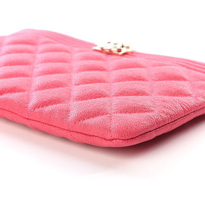 Chanel Caviar Quilted Small Zipped Boy Pouch Pink 7 of 10