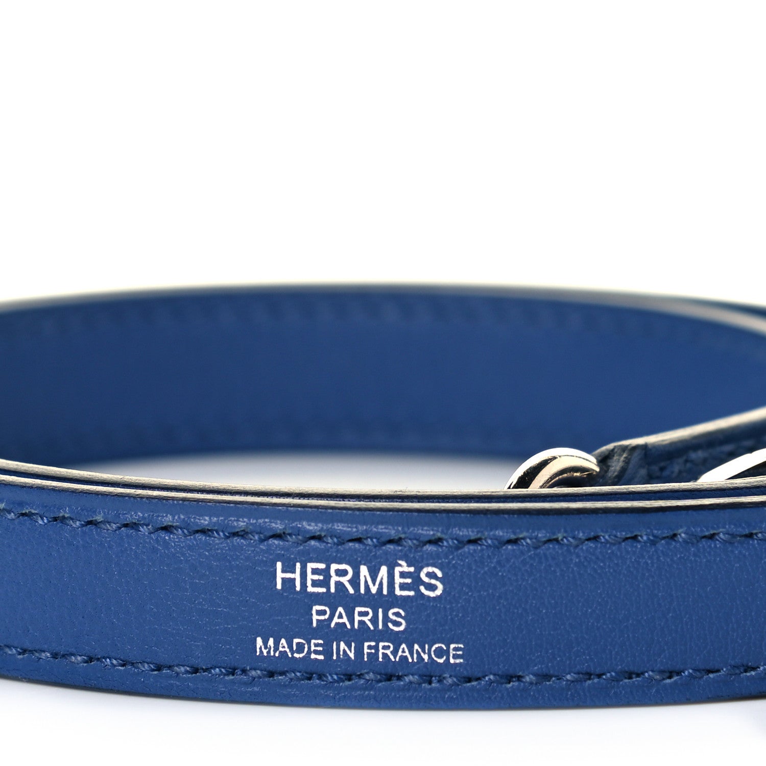 Hermes Calfskin Shoulder Strap Bleu Brighton 3 of 4