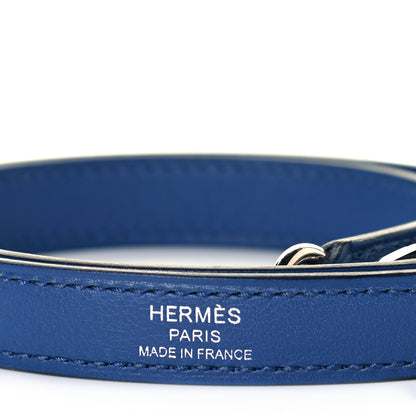 Hermes Calfskin Shoulder Strap Bleu Brighton 3 of 4