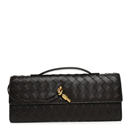 Bottega Veneta Nappa Intrecciato Long Andiamo Top Handle Clutch  Fondant 1 of 7