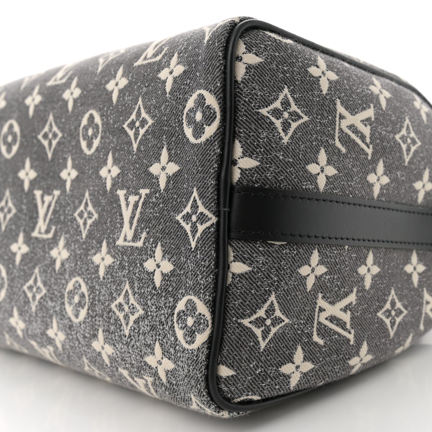 Denim Monogram Jacquard Speedy Bandouliere 25 Black
