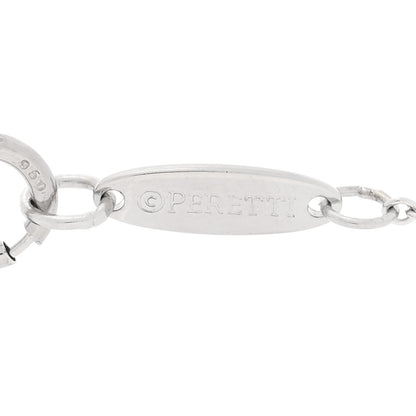 Tiffany Platinum Diamond 11mm Elsa Peretti Bean Pave Pendant Necklace 4 of 6