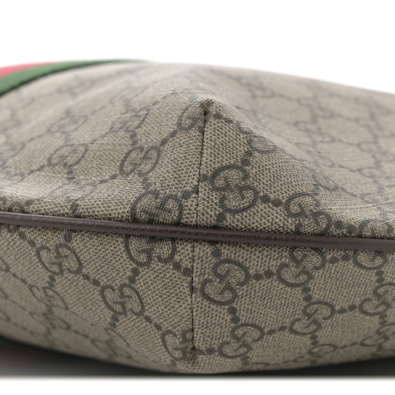 Gucci GG Supreme Monogram Web Ophidia Half Moon Hobo Brown 9 of 11