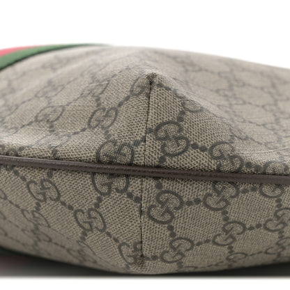 Gucci GG Supreme Monogram Web Ophidia Half Moon Hobo Brown 9 of 11