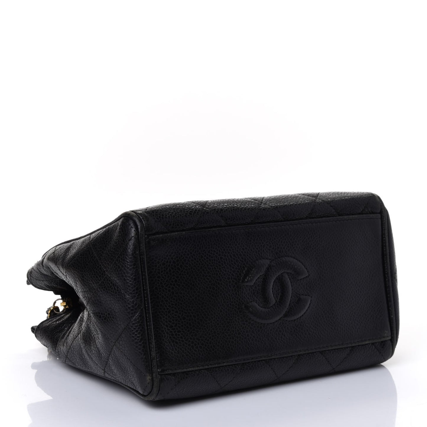 Caviar Quilted Small Shoulder Bag Black
