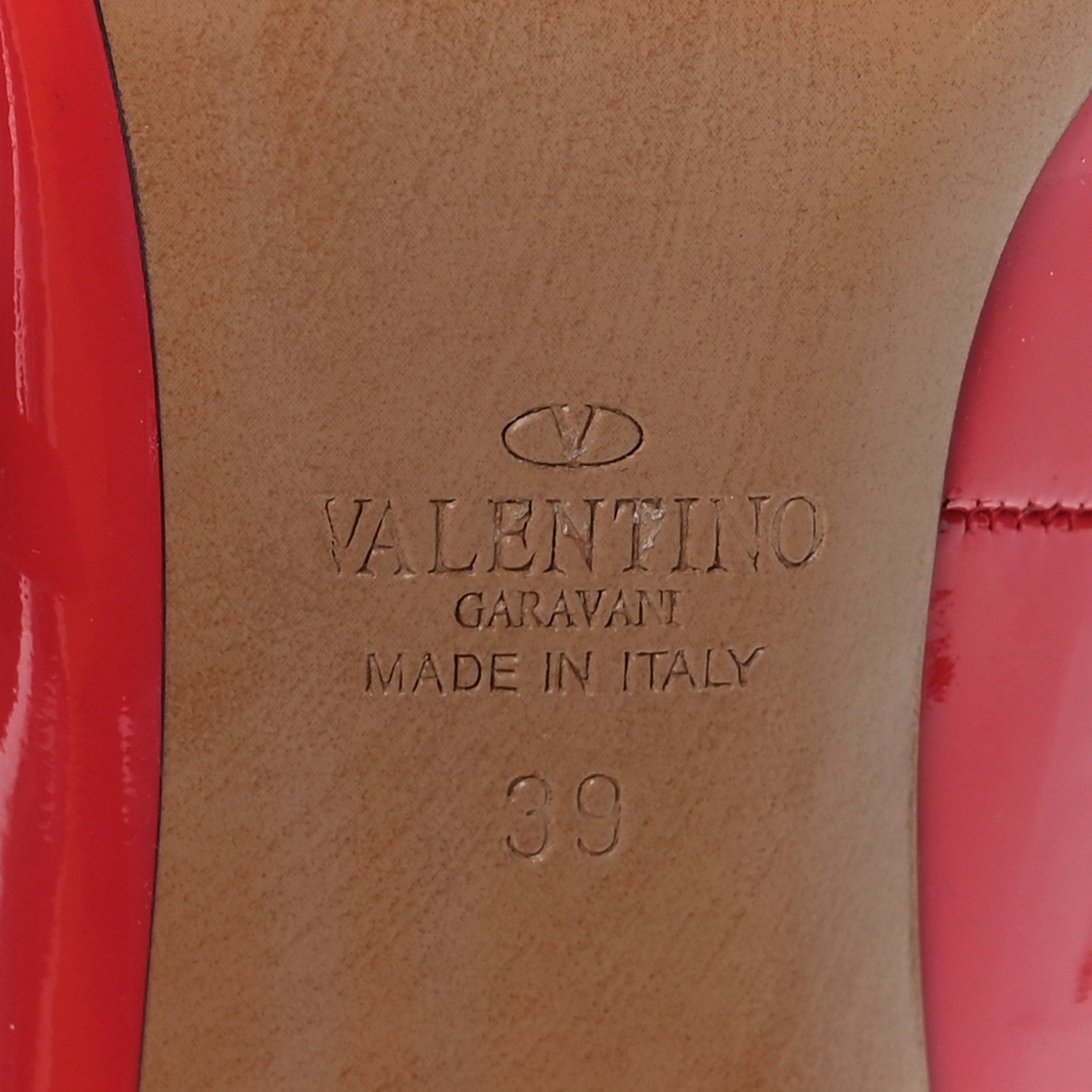 Valentino Garavani Patent Love Latch 100mm Pumps 39 Deep Coral Poudre 6 of 7