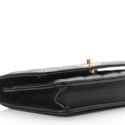 Chanel Lambskin Quilted Trendy CC Wallet On Chain WOC Black 10 of 12