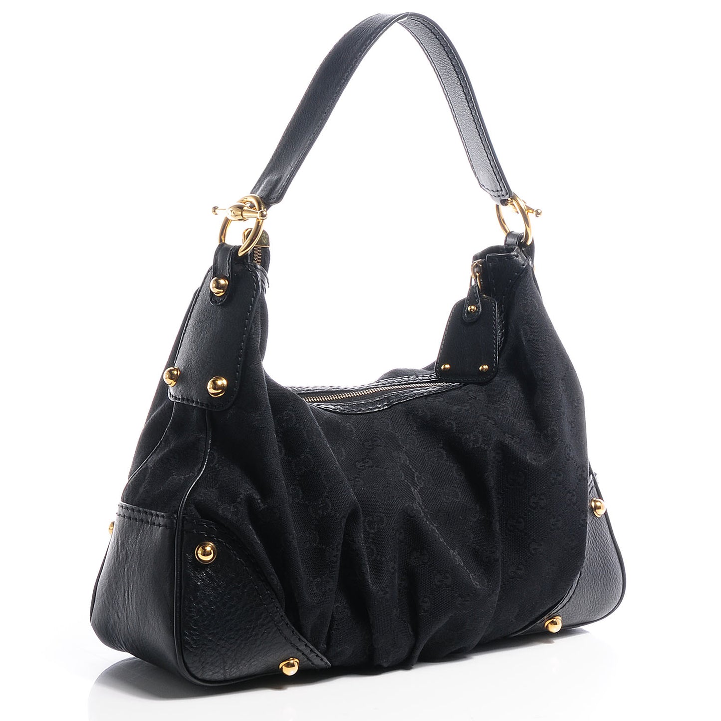 Monogram Medium Jockey Hobo Black