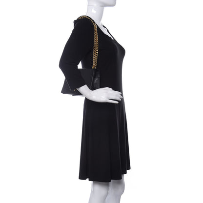Prada Saffiano Soft Calfskin Chain Crossbody Bag Black 2 of 11