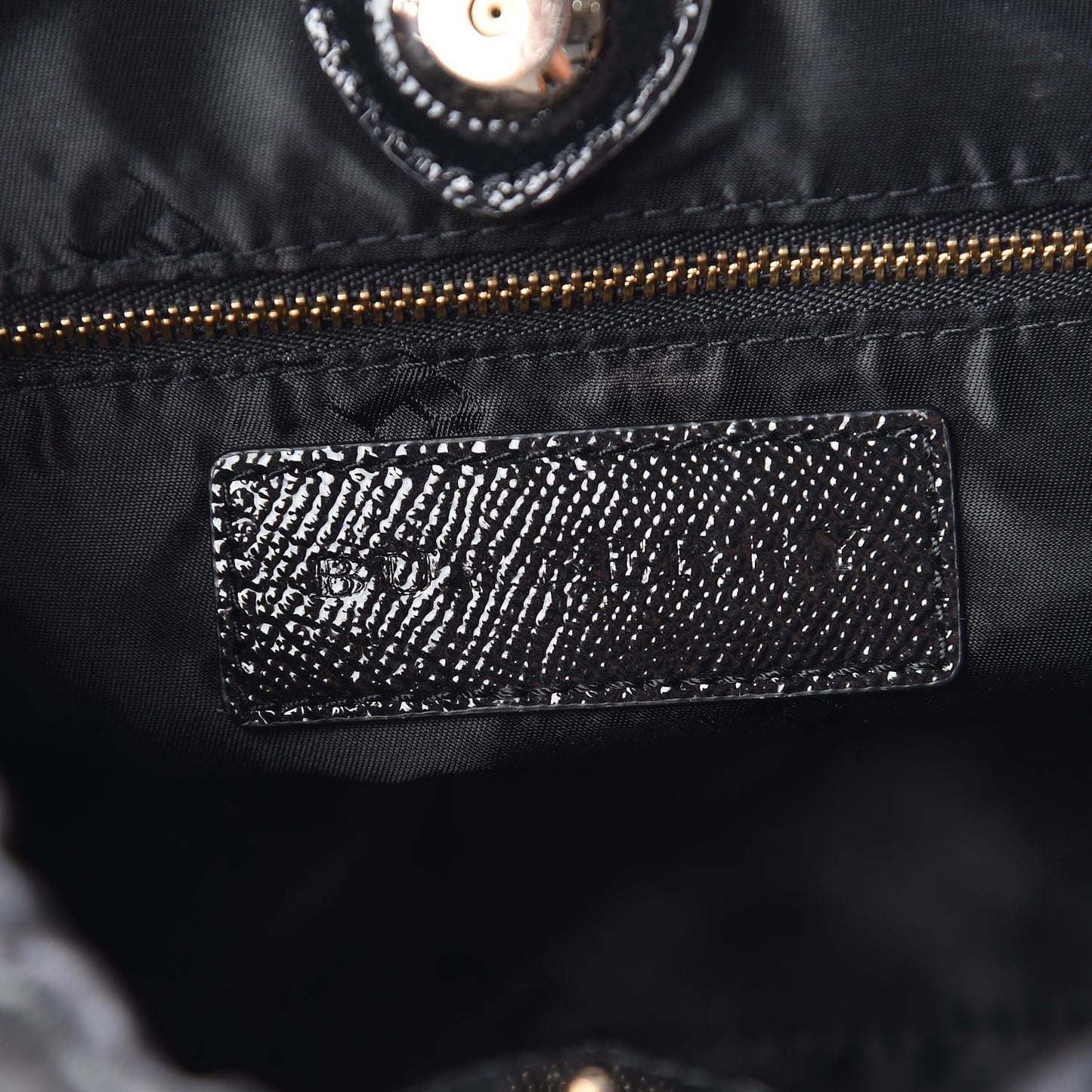Patent Grained Calfskin Little Crush Black