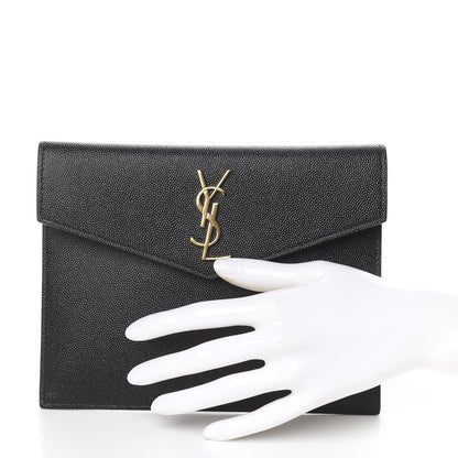 Saint Laurent Grain De Poudre Uptown Baby Pouch Black 2 of 7