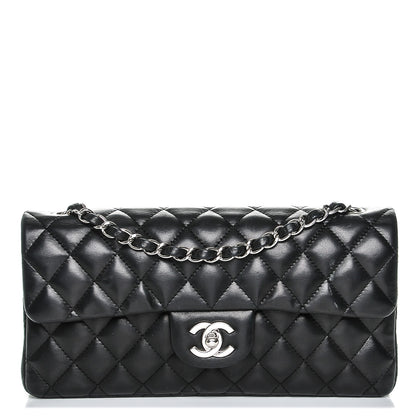Chanel Lambskin Quilted East West Flap Black 1 of 7