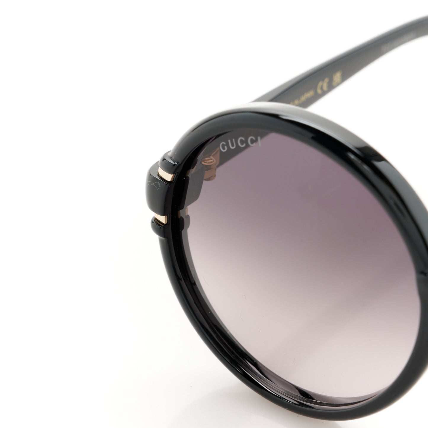 Acetate Round Sunglasses GG 1067/S Black